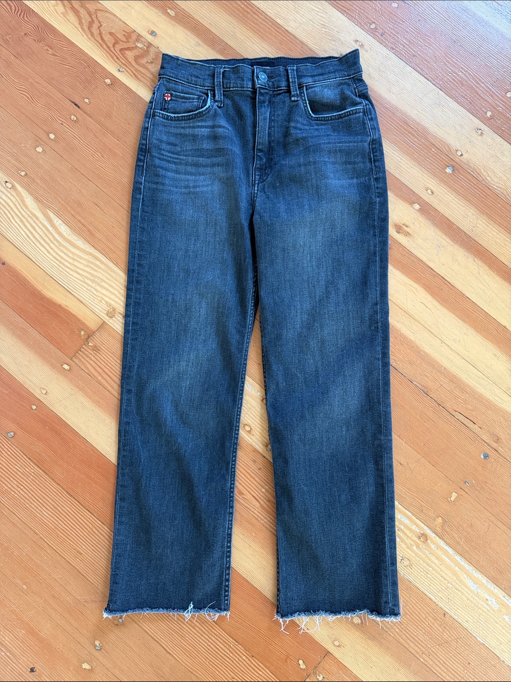 Hudson Noa Straight Leg Black Denim Jeans 26